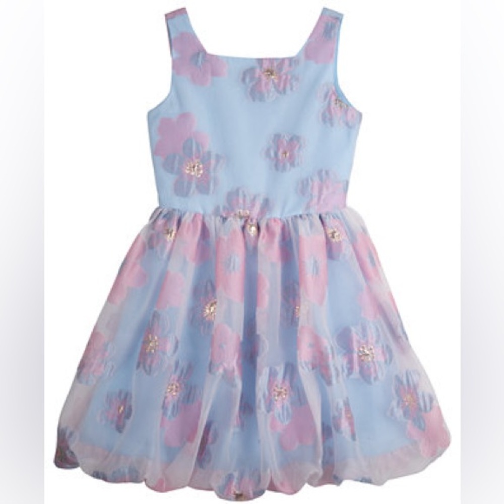 Macy's Exclusive Rare Editions NWT Big Girl Sleeveless Burnout Organza Social 👗